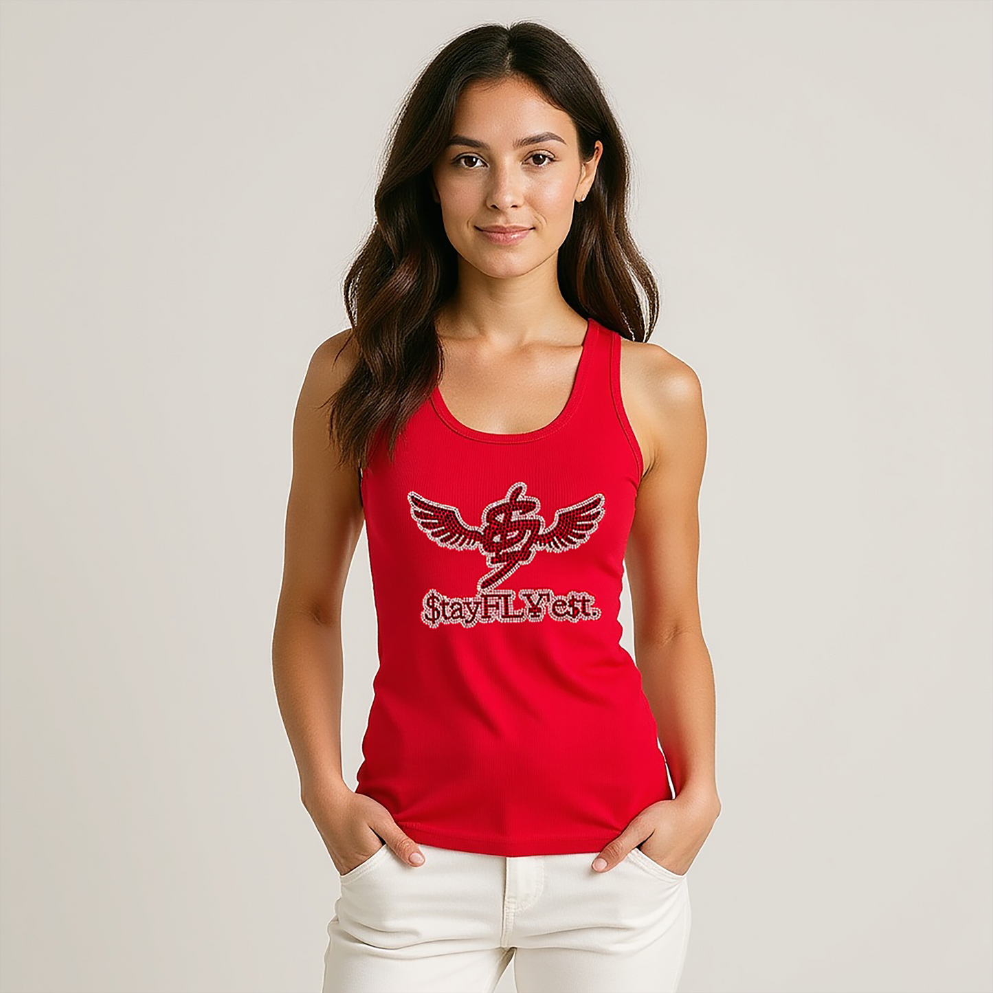 Logo Ribbed Tank Top