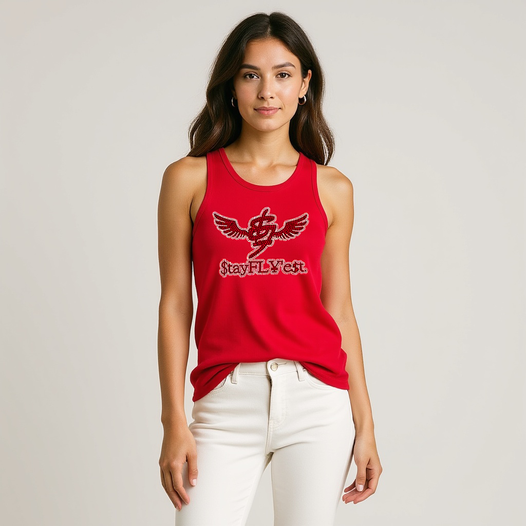 Logo Ribbed Tank Top