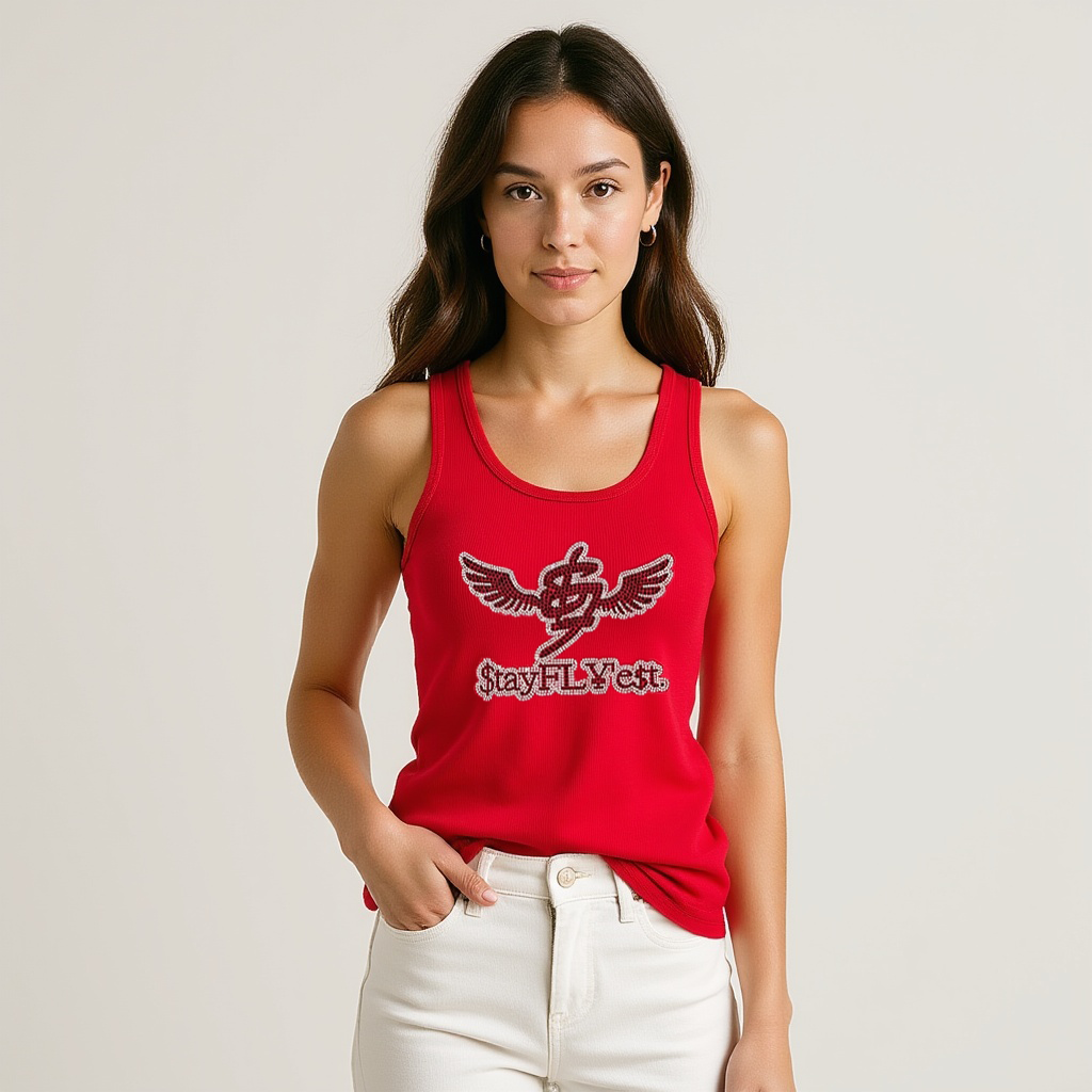 Logo Ribbed Tank Top