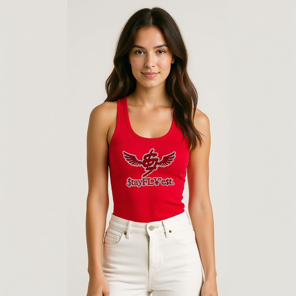 Logo Ribbed Tank Top