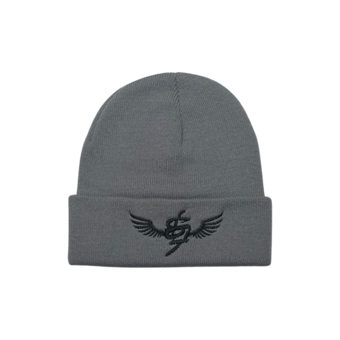 SF Beanie Tan, Grey, Red