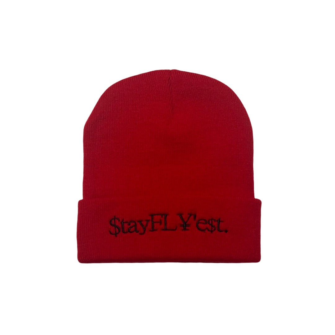 SF Beanie Tan, Grey, Red