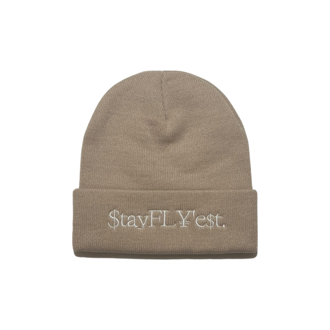 SF Beanie Tan, Grey, Red